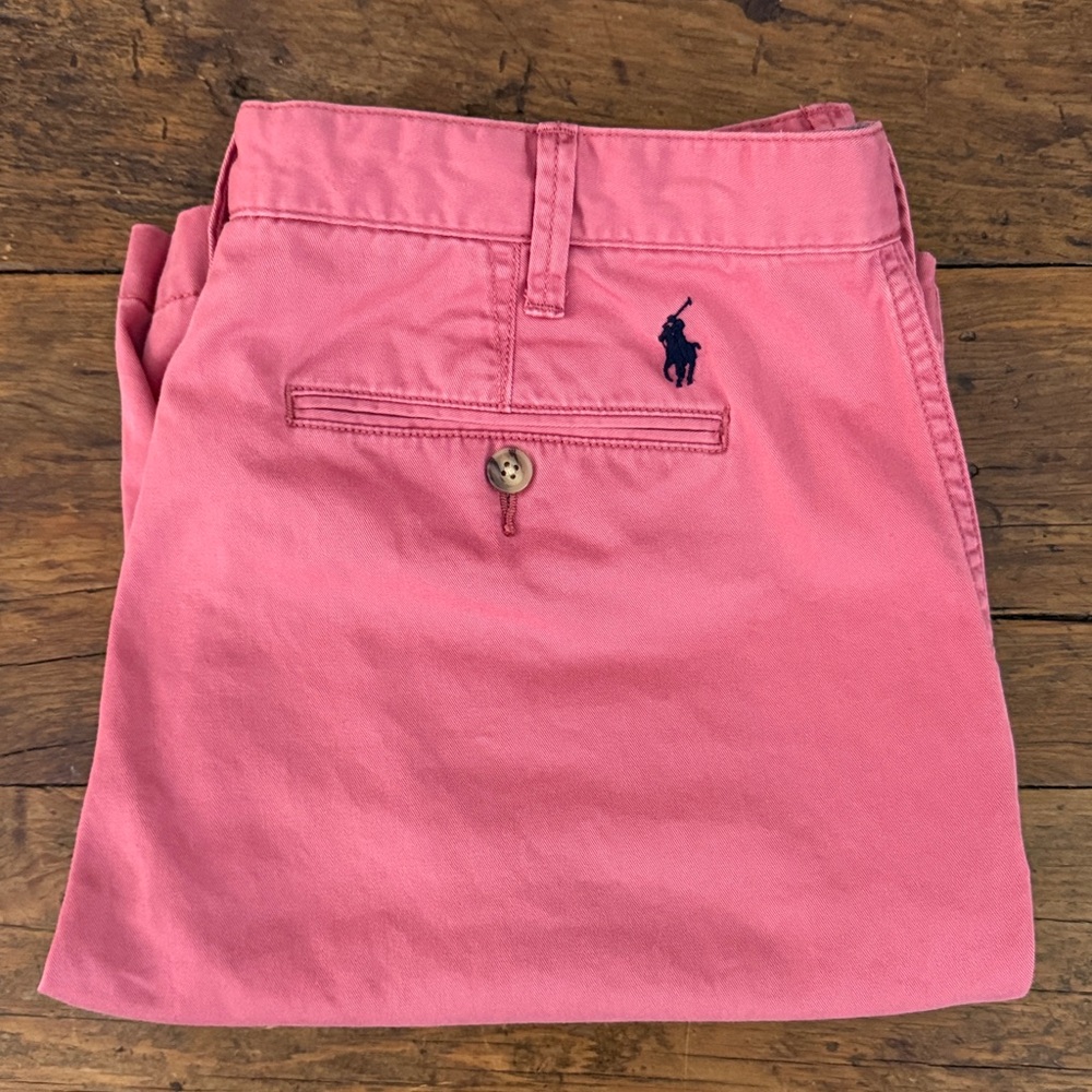 Polo Ralph Lauren Washed Red Relaxed Fit Chino Shorts 34x9"
